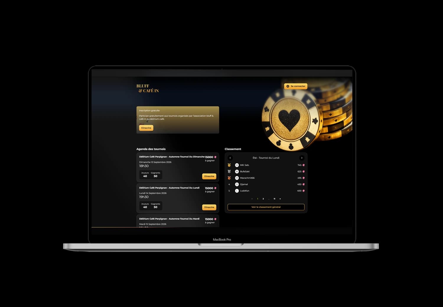 BLUFF & CAFÉ IN - Application web & mode TV développé par l'agence LOBBI à Perpignan
